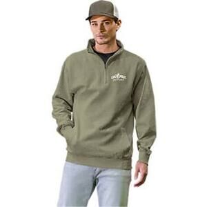 Straight Down Men's Green Cal Poly Mustangs 1/4 Zip Sweatshirt Size Small